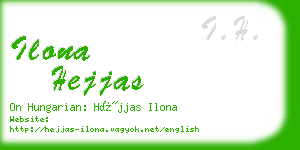 ilona hejjas business card